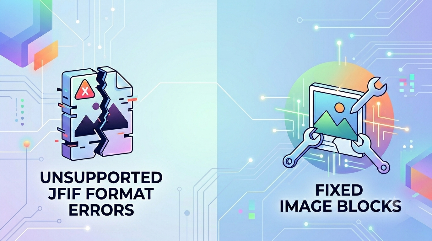 An image layout configuration showing unfamiliar extensions transforming into standard clean files
