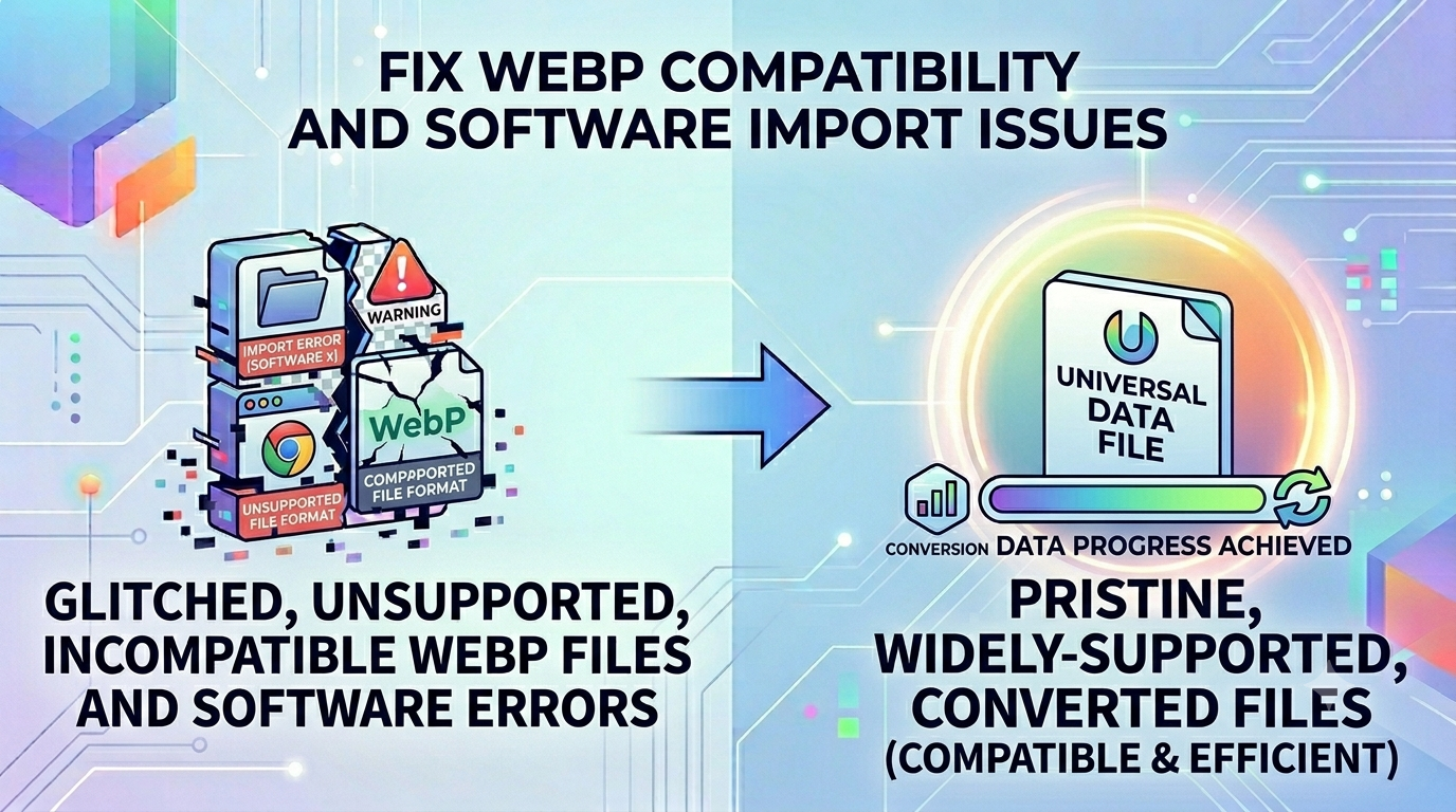 Dashboard view displaying WebP to JPG tool card with easy local conversion interface